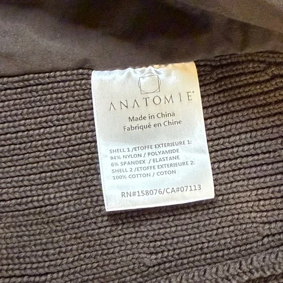 Anatomie Women Brown Field Jacket Ribbed Knit Sleeves Small Utility - Picture 5 of 8